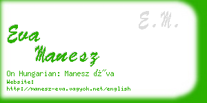 eva manesz business card